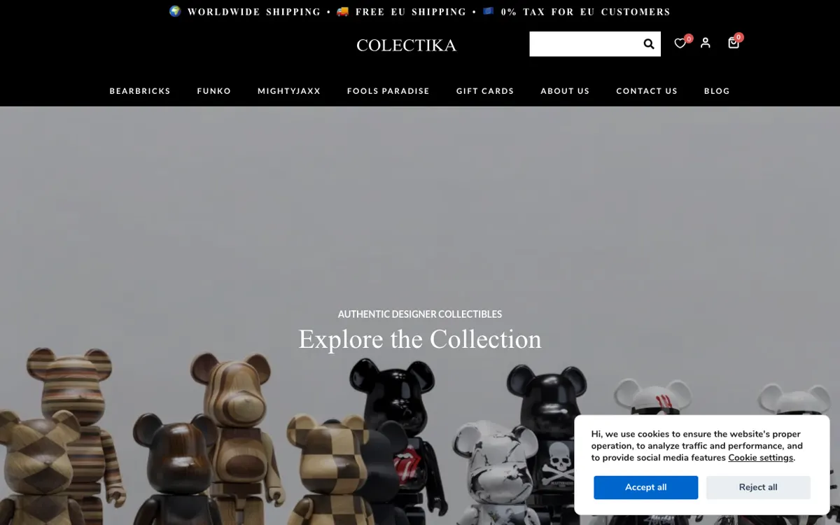 Скриншот: Colectica — магазин премиальных товаров